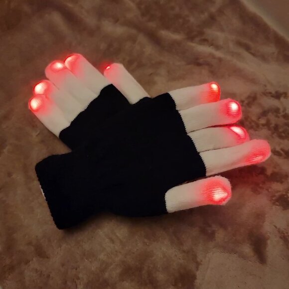 LED Light-Up ♡ Electric ♡ Rave ♡ Festival ♡ Gloves built-in replaceable battery - Picture 3 of 7